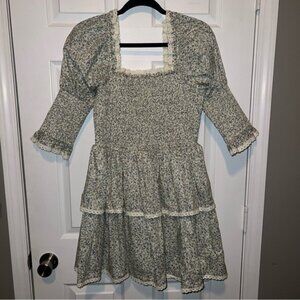 Hyacinth House Tuckernuck Tiered Floral Lace Mini Dress